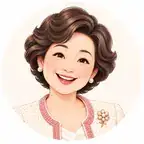 미소 짓는 여성 상담 안내 캐릭터